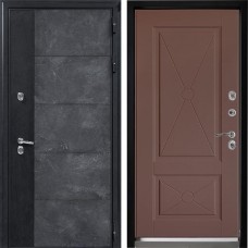 Входная дверь Дверной континент ДК-15 бетон муар/Термо 617 Ясень шоколад