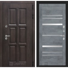 Лондон 20 - Бетон темный, зеркальные вставки