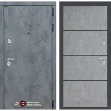 Бетон 25 - Бетон светлый, черный молдинг