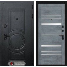 Гранд 20 - Бетон темный, зеркальные вставки