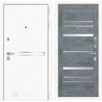 Лайн WHITE 20 - Бетон темный, зеркальные вставки