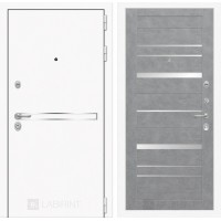 Лайн WHITE 20 - Бетон светлый, зеркальные вставки