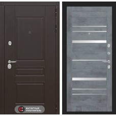 Мегаполис 20 - Бетон темный, зеркальные вставки