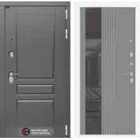 Платинум с Зеркалом 32 тонированным - Серый рельеф софт 960х2050 левая