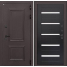 Входная дверь Полярис лайт 01 - Венге, стекло белое