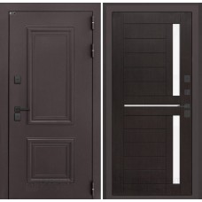 Входная дверь Полярис лайт 02 - Венге, стекло белое