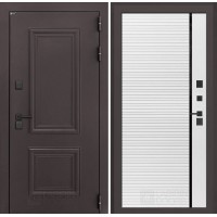 Входная дверь Полярис лайт 22 - Белый софт с молдингом