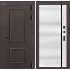 Входная дверь Полярис лайт 22 - Белый софт с молдингом