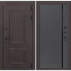 Входная дверь Полярис лайт 22 - Графит софт с молдингом