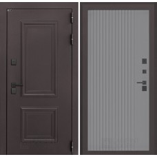 Входная дверь Полярис лайт 29 - Серый рельеф софт