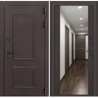 Входная дверь Полярис лайт с Зеркалом Максимум - Венге