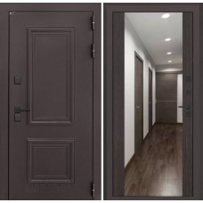 Входная дверь Полярис лайт с Зеркалом Максимум - Венге