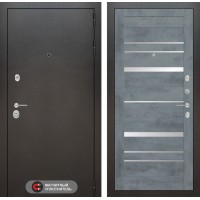 Сильвер 20 - Бетон темный, зеркальные вставки