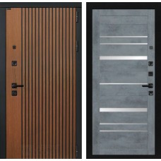 Шторм 20 - Бетон темный, зеркальные вставки