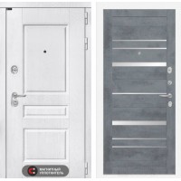 Версаль 20 - Бетон темный, зеркальные вставки