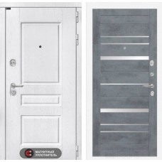 Версаль 20 - Бетон темный, зеркальные вставки