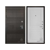 Со сменными панелями Министр, цвет горький шоколад, панель - турин цвет эмаль белая