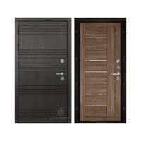 Со сменными панелями Министр, цвет горький шоколад, панель - light 2110 (зеркало) цвет серый велюр