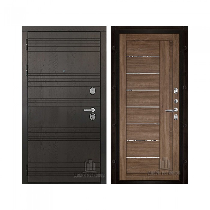 Со сменными панелями Министр, цвет горький шоколад, панель - light 2110 (зеркало) цвет серый велюр