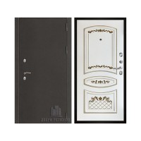 Уличная Термо 3, цвет антик темное серебро, панель - алина цвет эмаль белая/патина золото