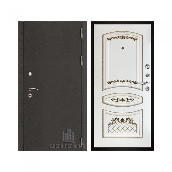 Уличная Термо 3, цвет антик темное серебро, панель - алина цвет эмаль белая/патина золото