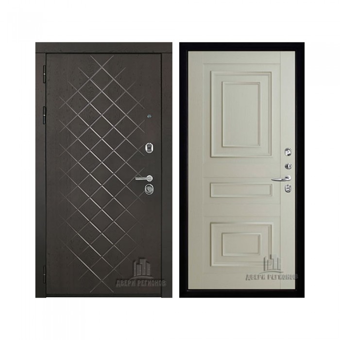 Президент Люкс зеркало, цвет горький шоколад, панель - 62001 цвет светло-серый серена