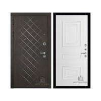 Президент Люкс зеркало, цвет горький шоколад, панель - 62001 цвет белая серена