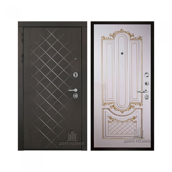 Президент Люкс зеркало, цвет горький шоколад, панель - александрия цвет эмаль слоновая кость/патина золото