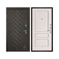 Президент Люкс зеркало, цвет горький шоколад, панель - вена цвет белая патина