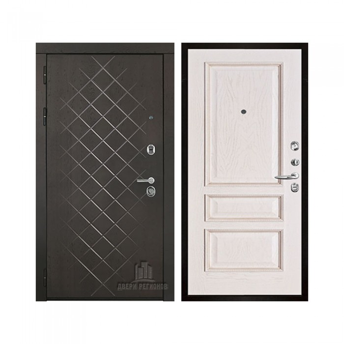 Президент Люкс зеркало, цвет горький шоколад, панель - вена цвет белая патина