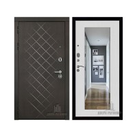 Президент Люкс зеркало, цвет горький шоколад, панель - зеркало maxi цвет белый сандал