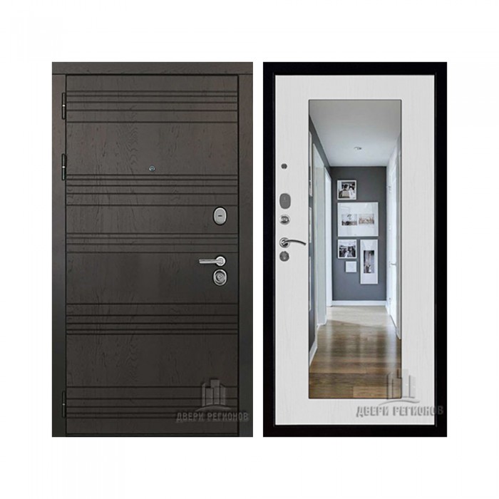 Со сменными панелями Министр, цвет горький шоколад, панель - зеркало maxi цвет белый сандал