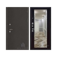 Уличная Термо 3, цвет антик темное серебро, панель - зеркало maxi цвет венге