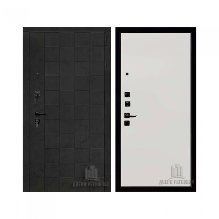 Quadro, цвет бетон графит темный 10 мм, панель - quadro цвет меламин белый