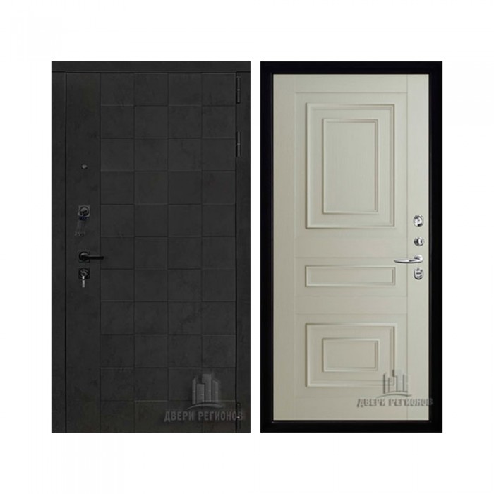 Quadro, цвет бетон графит темный 10 мм, панель - 62001 цвет светло-серый серена