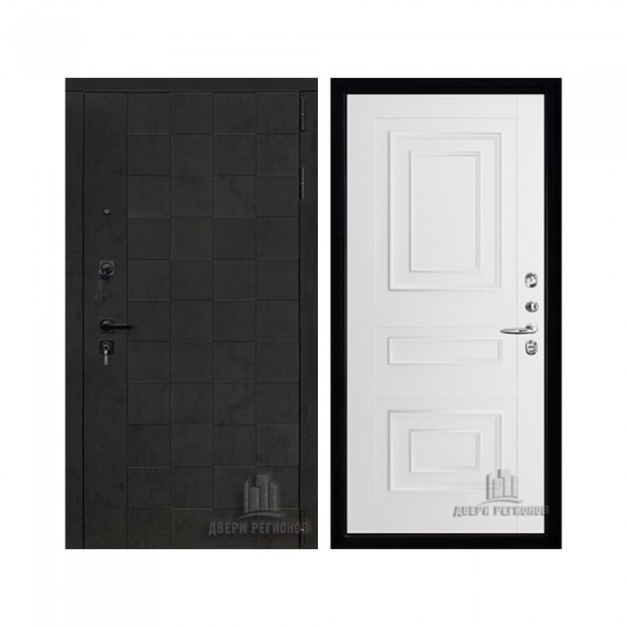 Quadro, цвет бетон графит темный 10 мм, панель - 62001 цвет белая серена