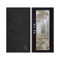 Quadro, цвет бетон графит темный 10 мм, панель - зеркало maxi цвет венге