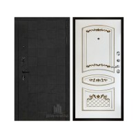 Quadro, цвет бетон графит темный 10 мм, панель - алина цвет эмаль белая/патина золото