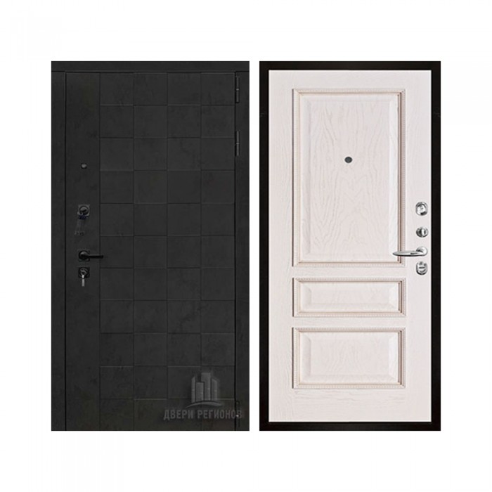 Quadro, цвет бетон графит темный 10 мм, панель - вена цвет белая патина