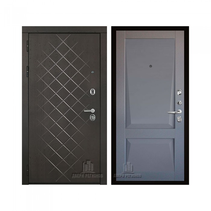 Президент Люкс зеркало, цвет горький шоколад, панель - perfecto цвет серый бархат