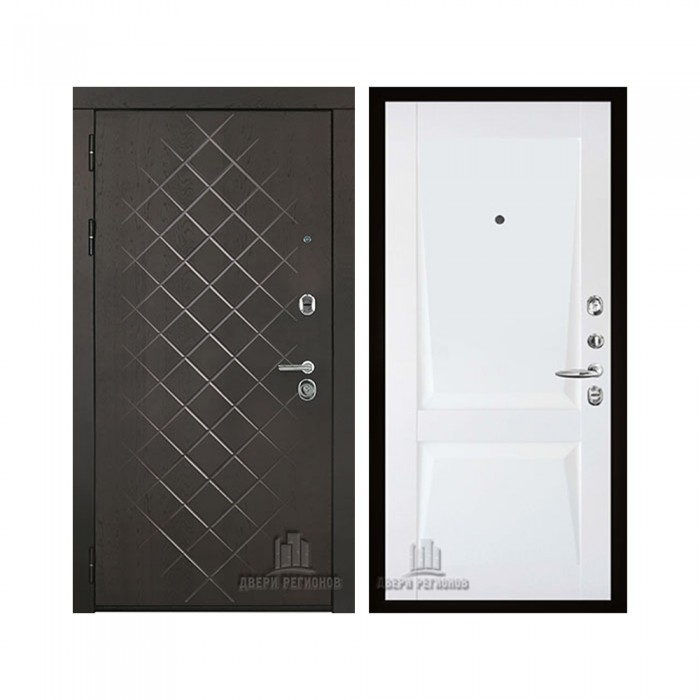 Президент Люкс зеркало, цвет горький шоколад, панель - perfecto цвет белый бархат