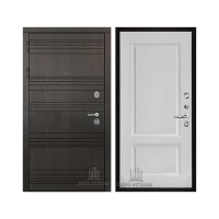 Со сменными панелями Министр, цвет горький шоколад, панель - lana (лана) цвет белый снег soft