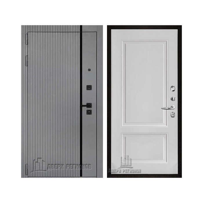 Президент Лайн Титан, цвет силк титан + черный пластик, панель - lana (лана) цвет белый снег soft