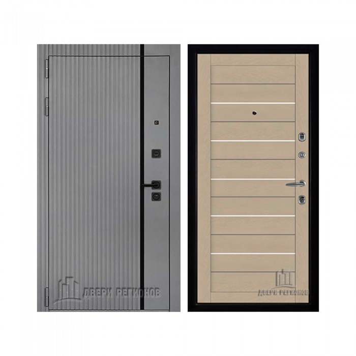 Президент Лайн Титан, цвет силк титан + черный пластик, панель - light 2127 цвет кремовый soft