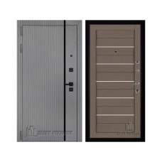 Президент Лайн Титан, цвет силк титан + черный пластик, панель - light 2127 цвет тортора soft