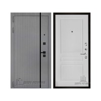 Президент Лайн Титан, цвет силк титан + черный пластик, панель - турин цвет эмаль белая