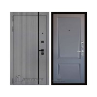 Президент Лайн Титан, цвет силк титан + черный пластик, панель - perfecto цвет серый бархат