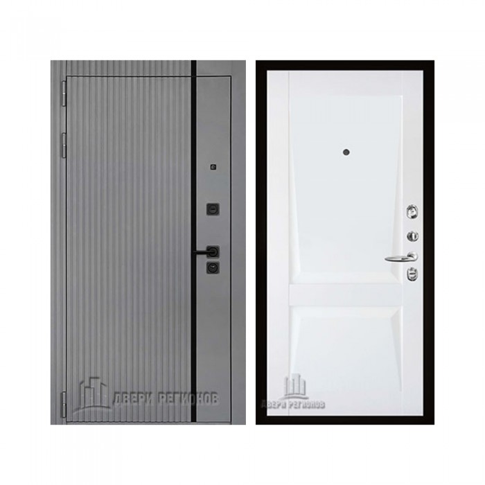 Президент Лайн Титан, цвет силк титан + черный пластик, панель - perfecto цвет белый бархат