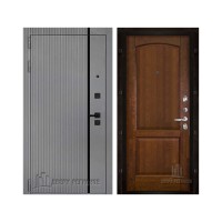 Президент Лайн Титан, цвет силк титан + черный пластик, панель - фоборг цвет античный орех