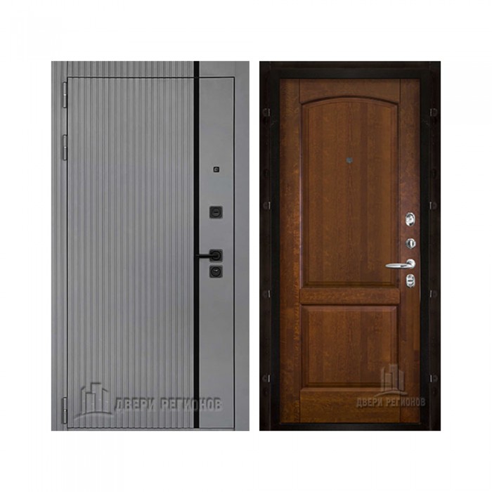 Президент Лайн Титан, цвет силк титан + черный пластик, панель - фоборг цвет античный орех